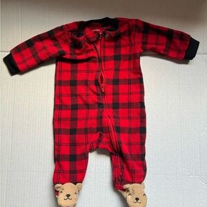 Carter’s Baby Boy or Girl Plaid Footed Fleece Sleeper Pajamas – 3 Months